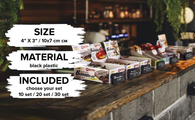 IRICUS 10 Pack Mini Chalkboard Signs 3x4 inch â€“ Erasable Food Signs for Buffet - Catering - Bakeries & Parties - Small Black Chalkboard Labels - Tabletop Displays & Wedding Chalk Board Name Plates - Image 5